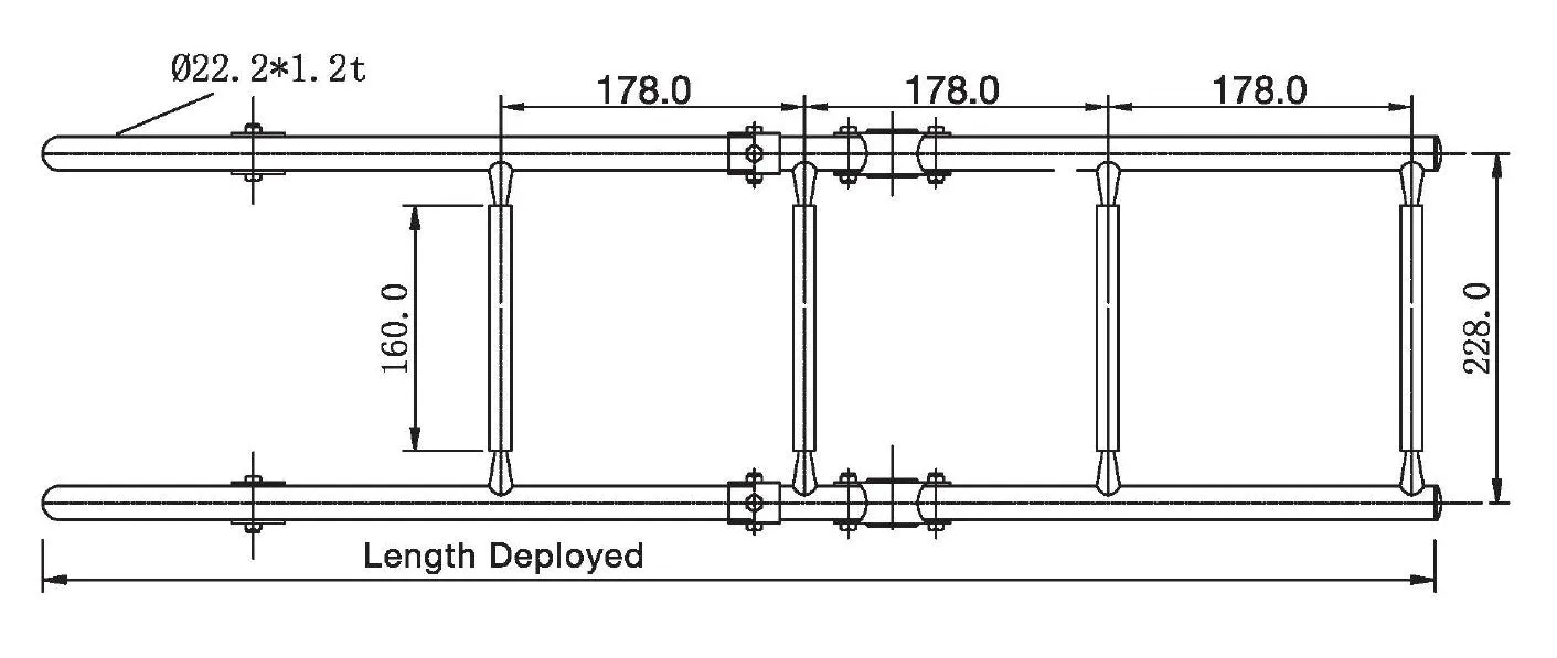 4 STEP STAINLESS BOARDING LADDER