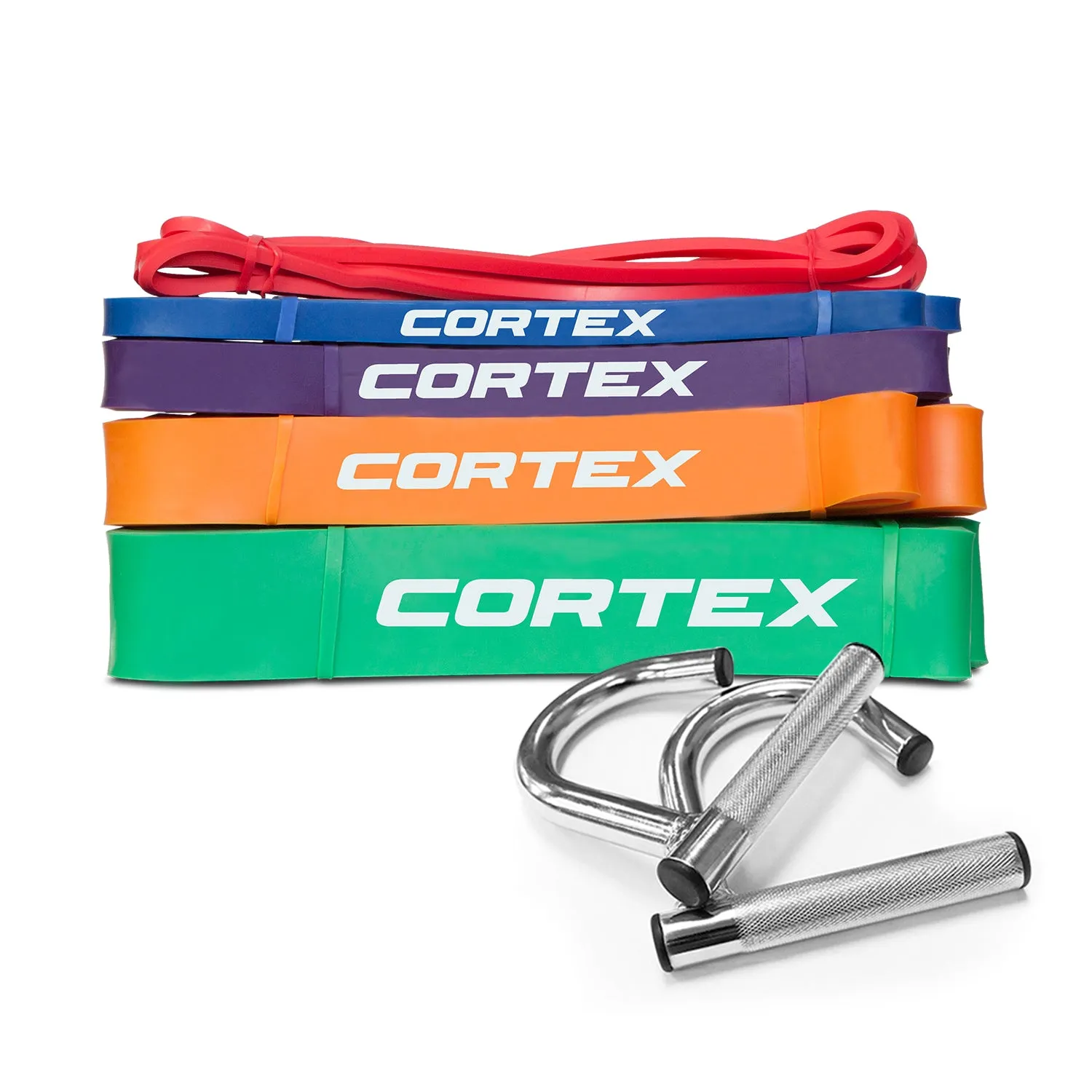 5 Varied Resistance Bands Set with Steel Handles - CORTEX