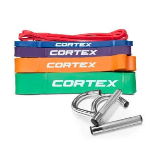 5 Varied Resistance Bands Set with Steel Handles - CORTEX