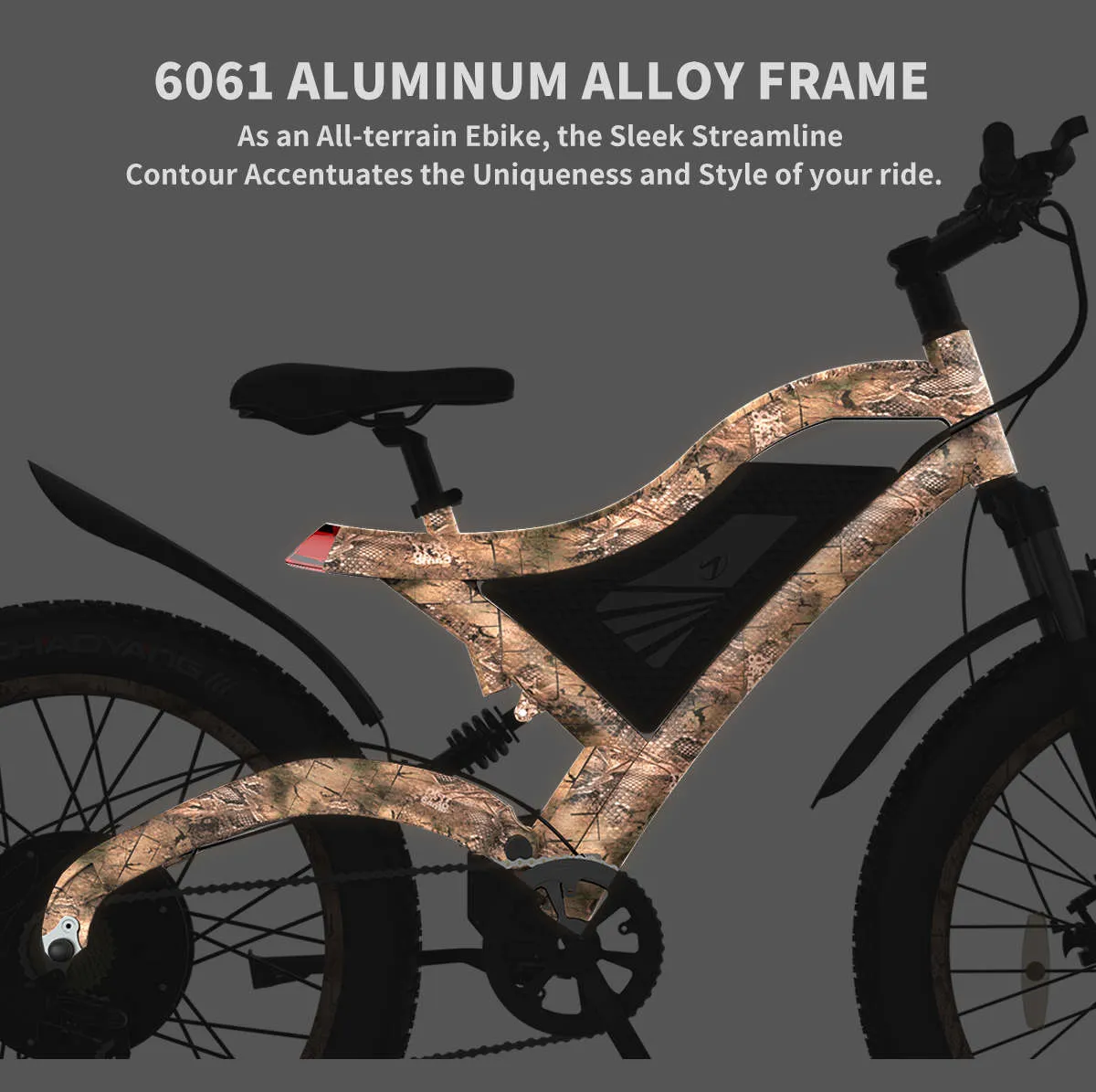 AostirMotor S18 1500W Electric Bike Snakeskin Grain