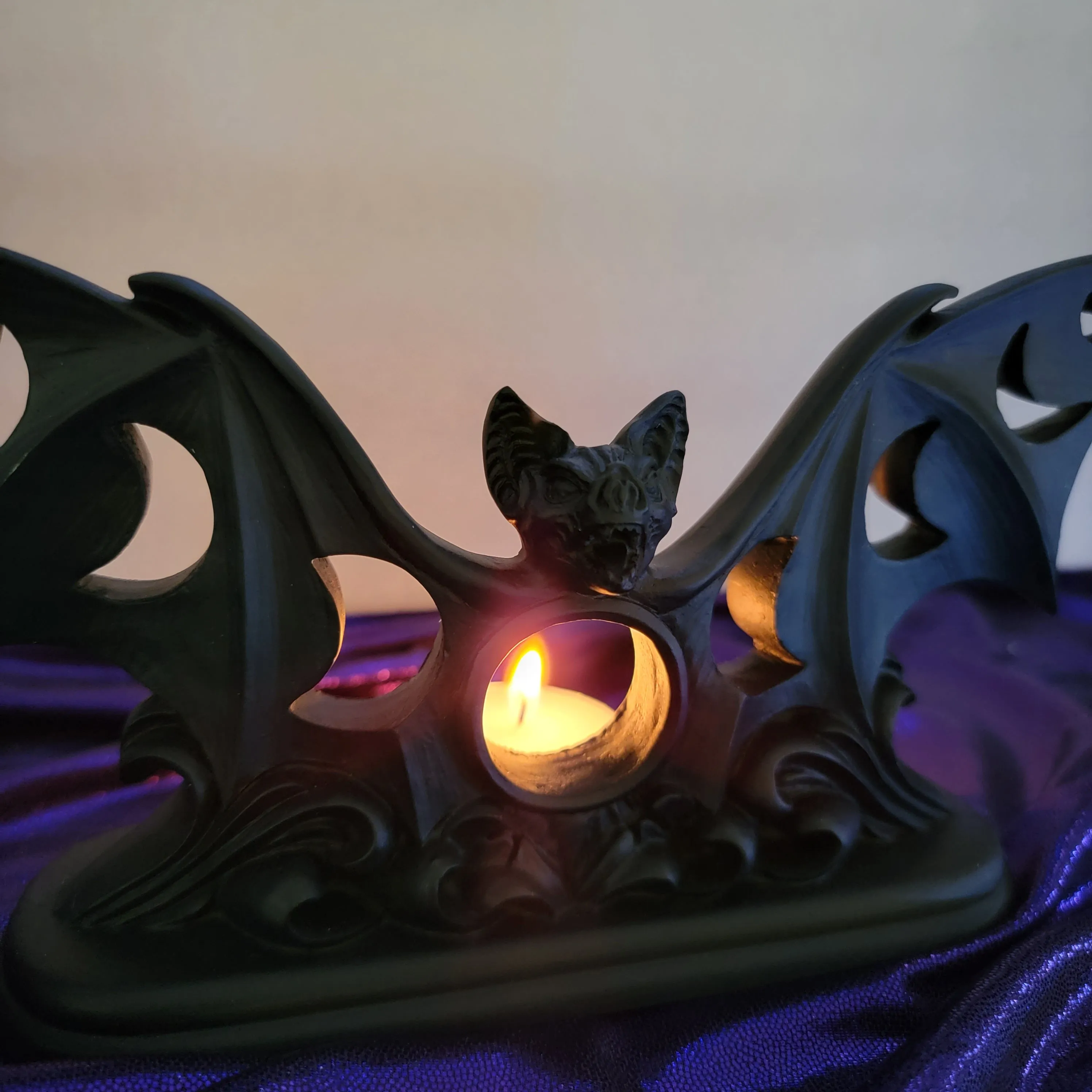 Bat Lunar Tealight Candle Holder