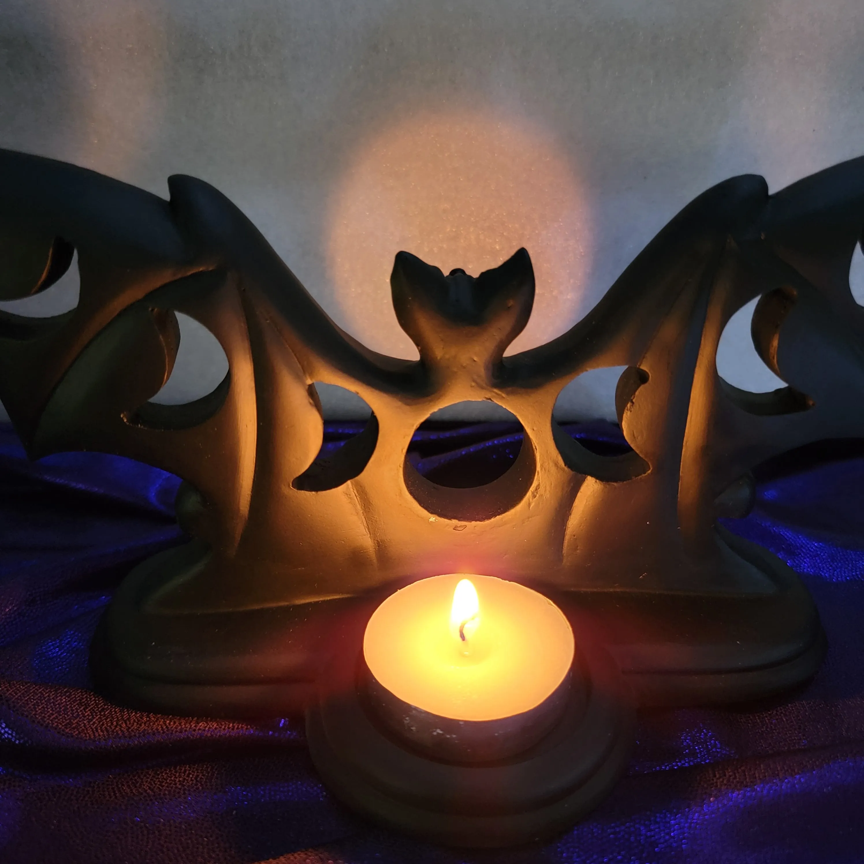 Bat Lunar Tealight Candle Holder