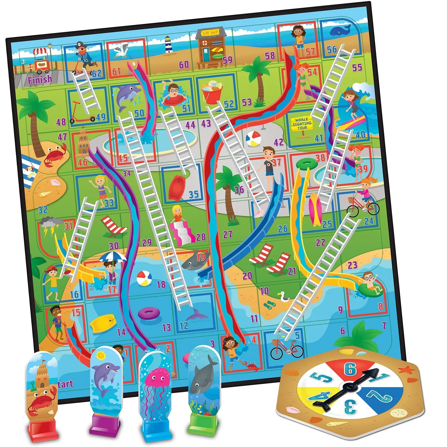 Beach Life - Slides & Ladders Board Game