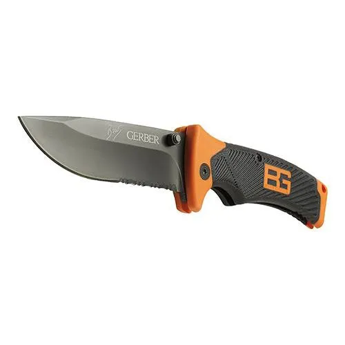 Bear Grylls Series - Survival Foldin Sheath Knife, Black, Clam Package