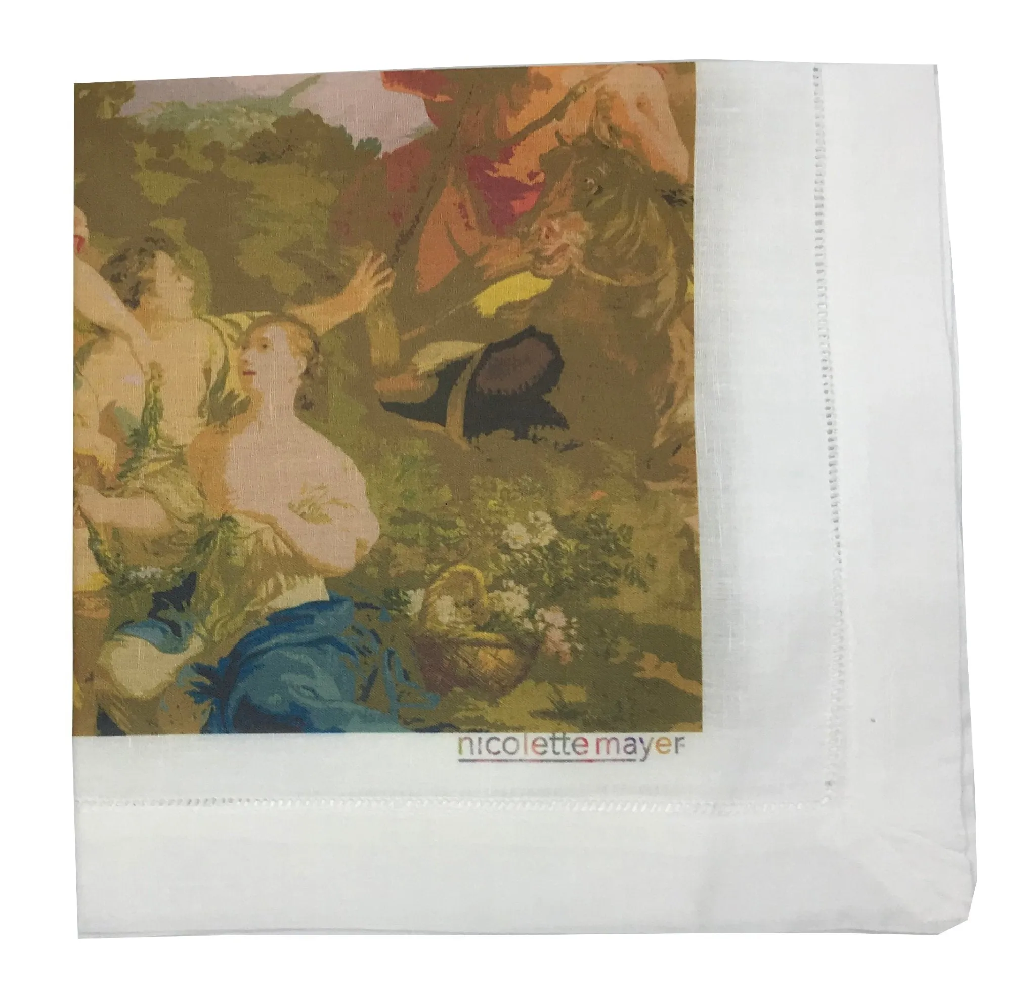 CYPRUS PICNIC VINTAGE 22"X22" HEMSTITCH DINNER NAPKIN, SET OF 4