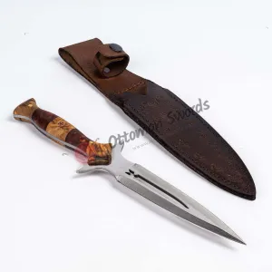 Epoxy Handle Double Edged Custom Dagger