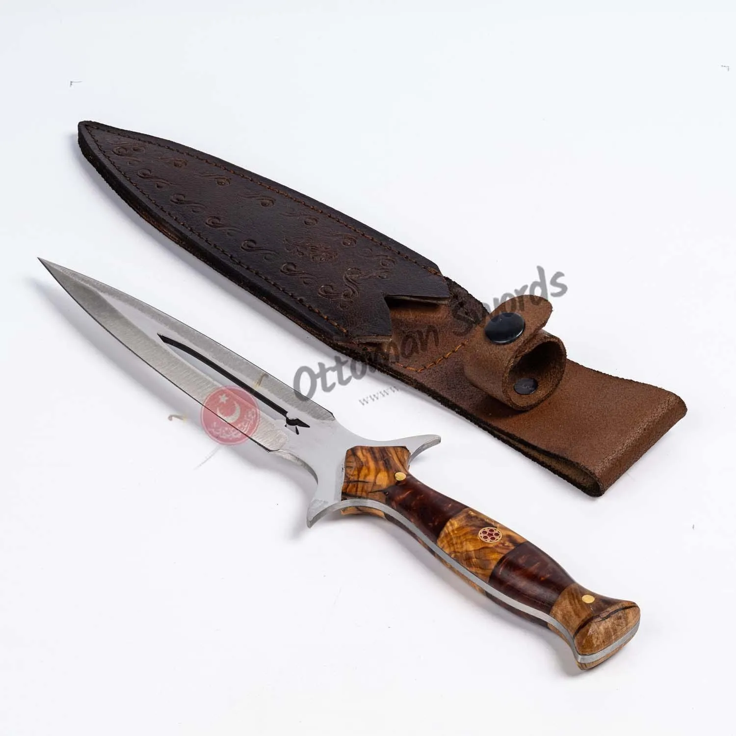 Epoxy Handle Double Edged Custom Dagger