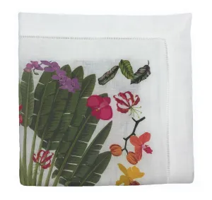 FANTASY TROPICAL WHITE 22"X22" HEMSTITCH DINNER NAPKIN, SET OF 4