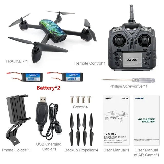 JJRC H55 TRACKER WIFI FPV With 720P HD Camera GPS Positioning RC Drone Quadcopter Camouflage RTF VS JJPRO P130 H37 MJX Bugs 6