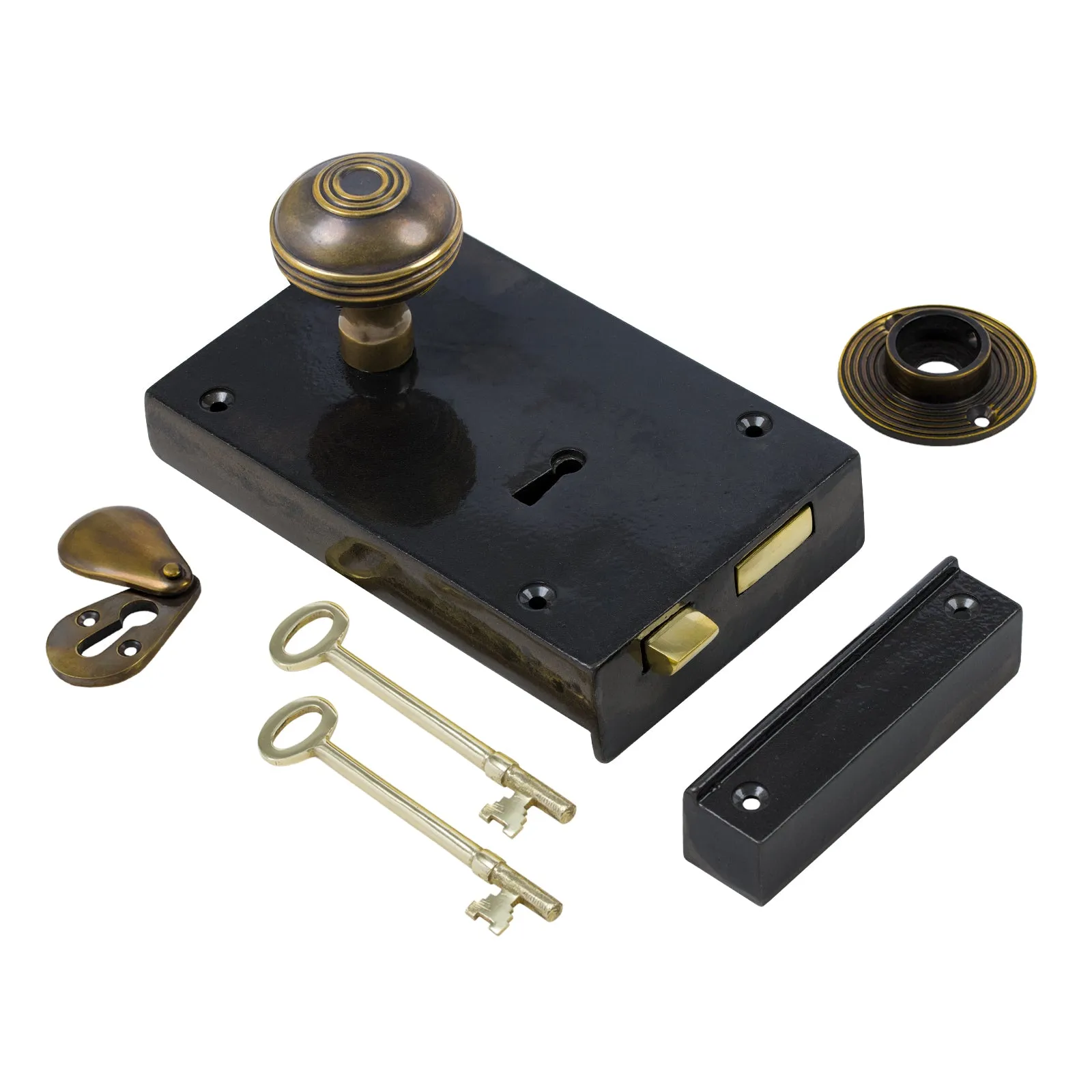 Large Iron Rim Lock & Knob Sets