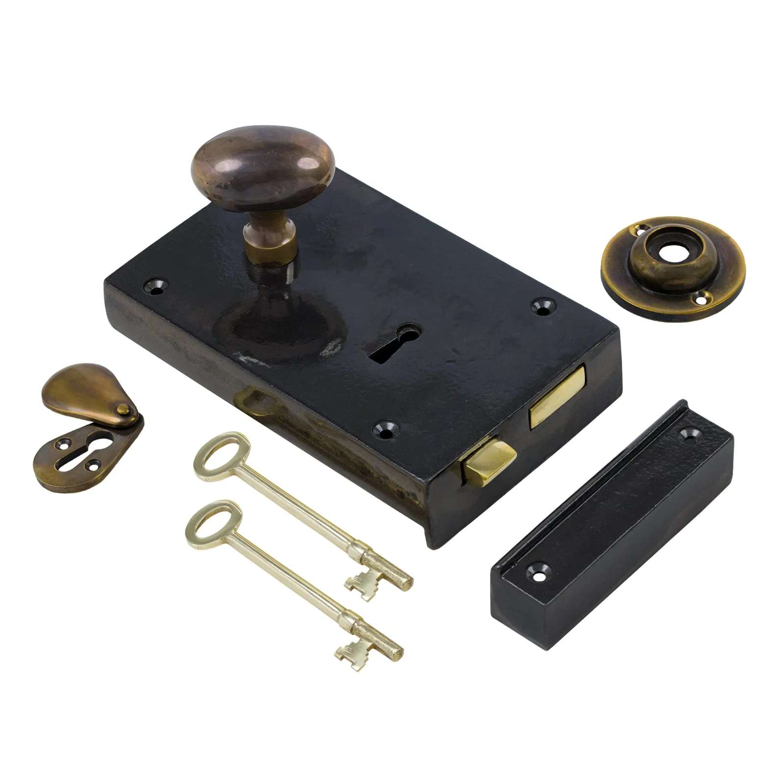 Large Iron Rim Lock & Knob Sets