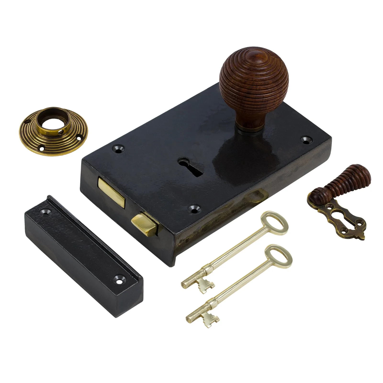 Large Iron Rim Lock & Knob Sets