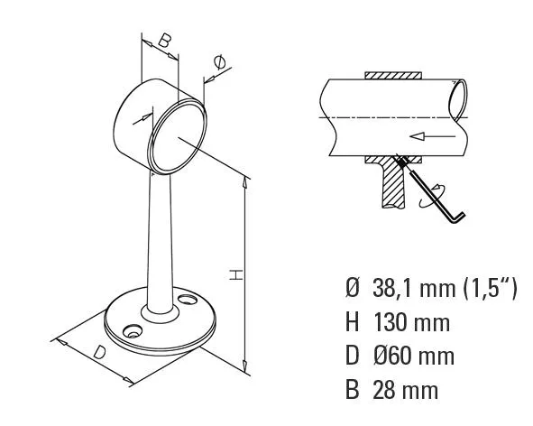 Non-Tarnish Centre Post