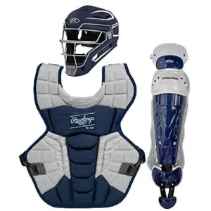 Rawlings Intermediate Navy/White VELO 2.0 Catcher's Gear Box Set: CSV2I-N/W