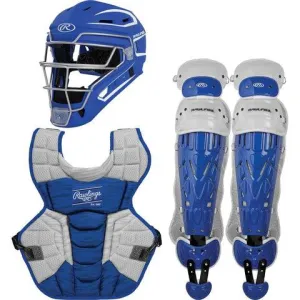 Rawlings Intermediate Royal/White VELO 2.0 Catcher's Gear Box Set: CSV2I-R/W