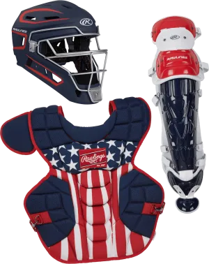 Rawlings Youth USA VELO 2.0 Catcher's Gear Box Set: CSV2Y-NSW