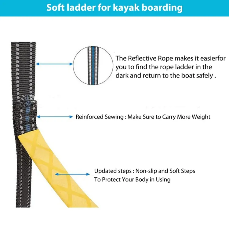 RT-1 Rubber Boat Special Boarding Ladder, Spec: 3-Ladder (Red)