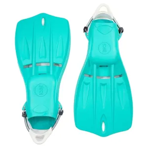 Used Fourth Element Tech Scuba Diving Fins - Aqua - Medium