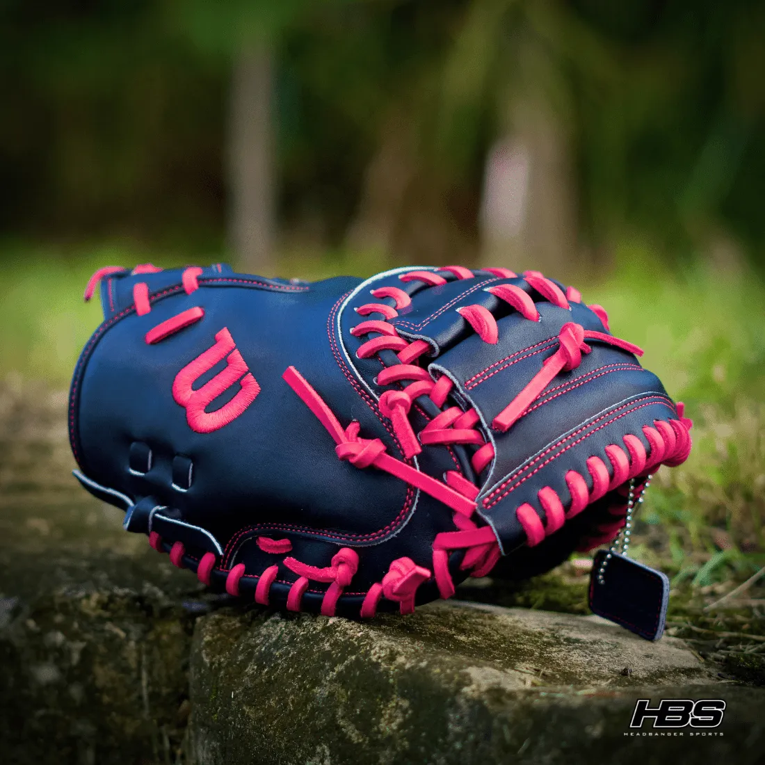 Wilson A2000 CM33 "Black Rose" 33" Baseball Catcher's Mitt: Black and Pink